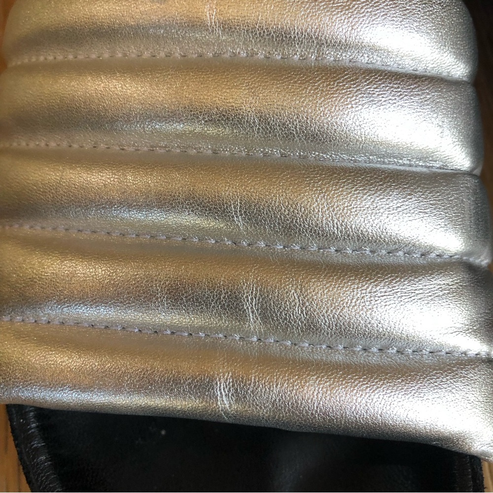 Isabel Marant Helea Silver slides sandals size 6.5-7 - Picture 9 of 11